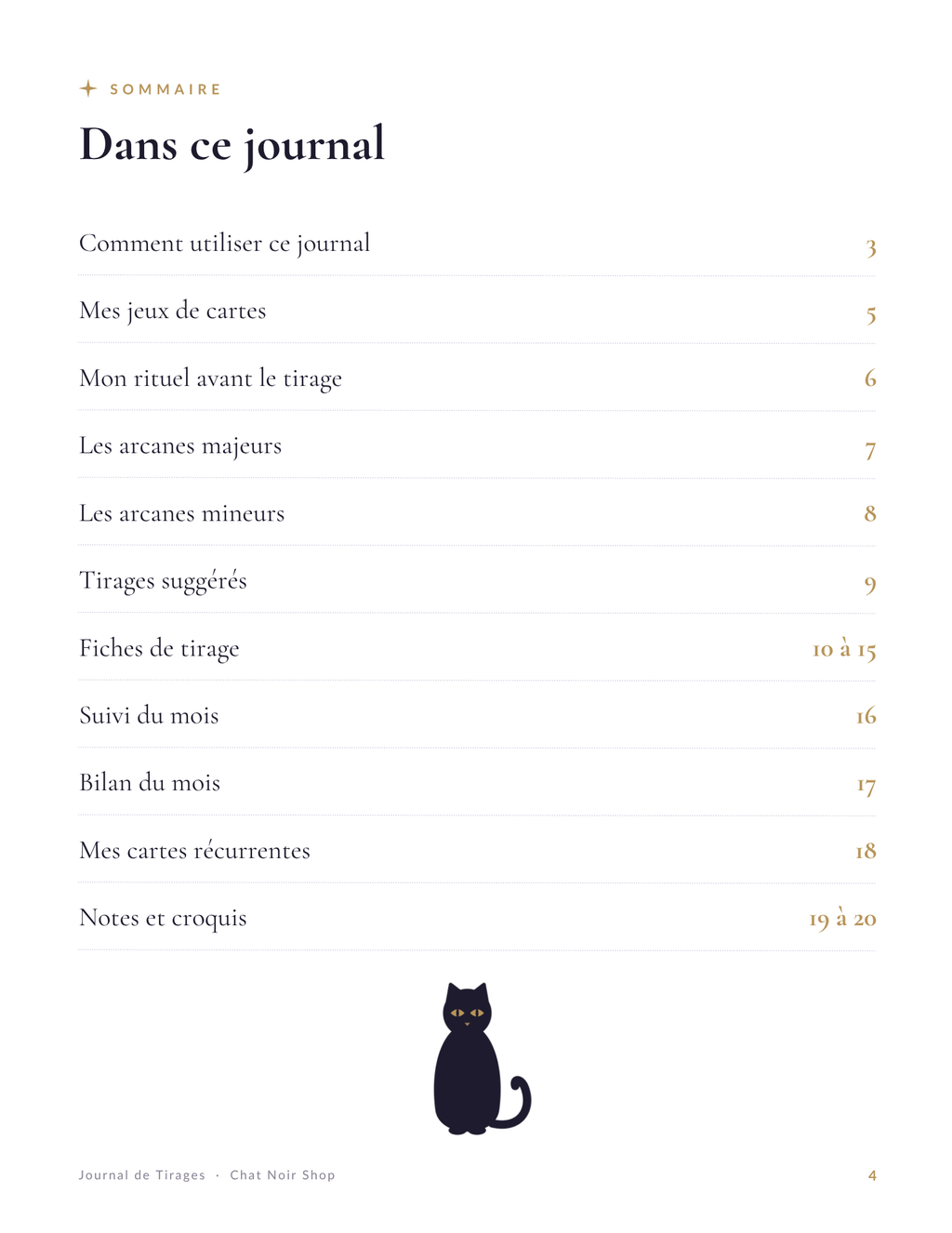 Journal de tirages - Tarot & Oracle - version numérique