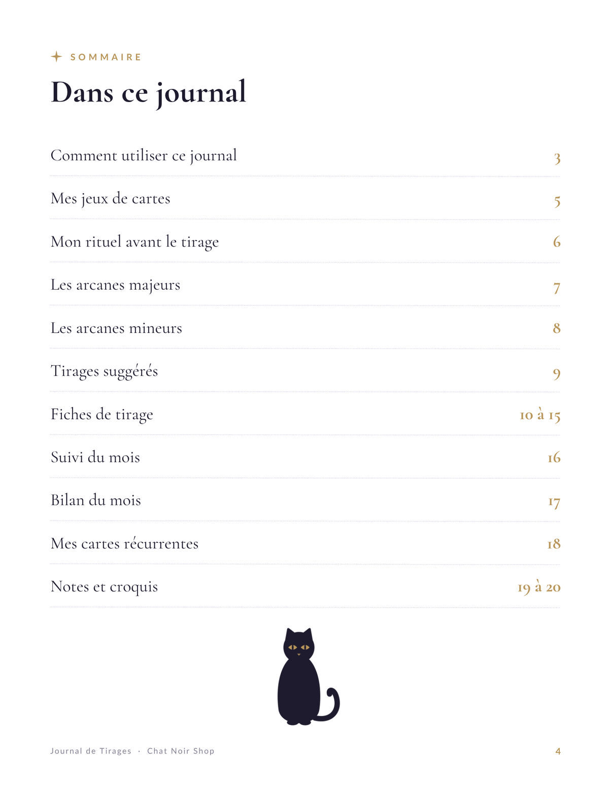 Journal de tirages - Tarot & Oracle - version numérique
