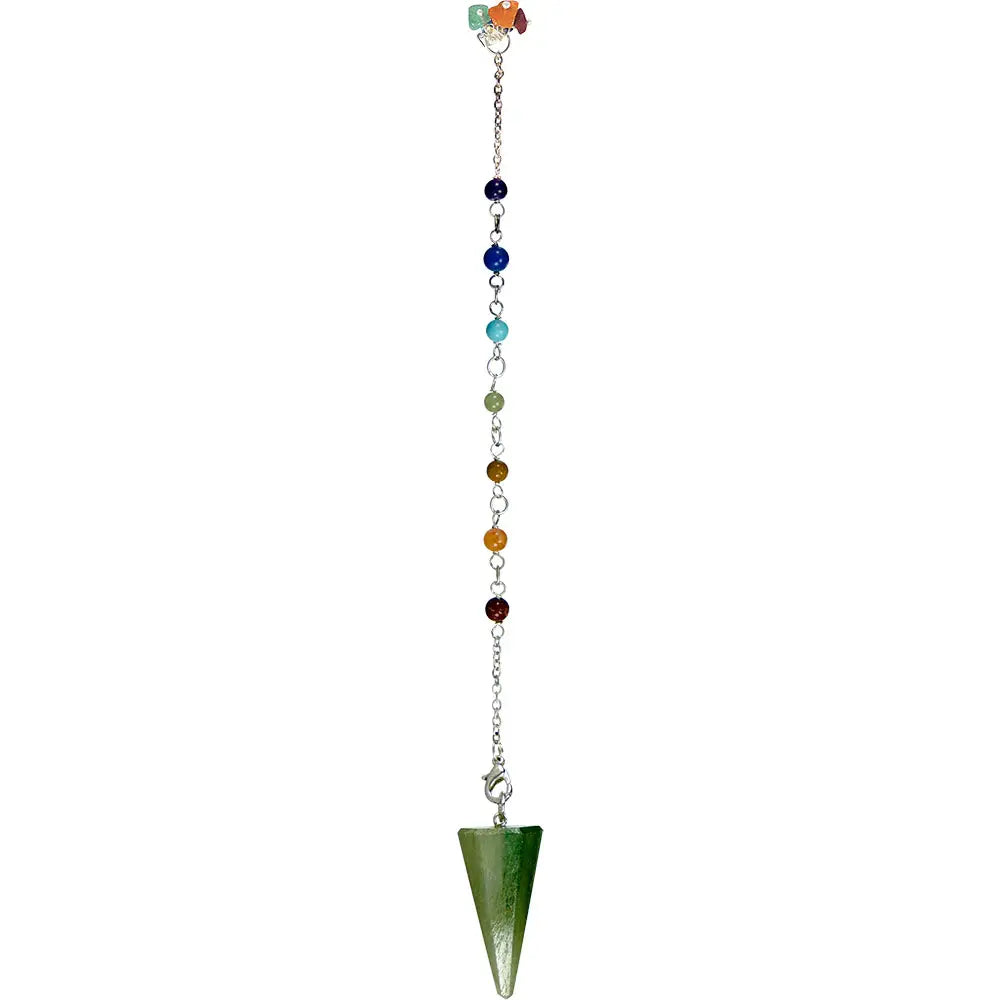 Chakras-Pendule Hexagonal-Aventurine Verte