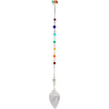Chakras-Pendule Selenite Blanche
