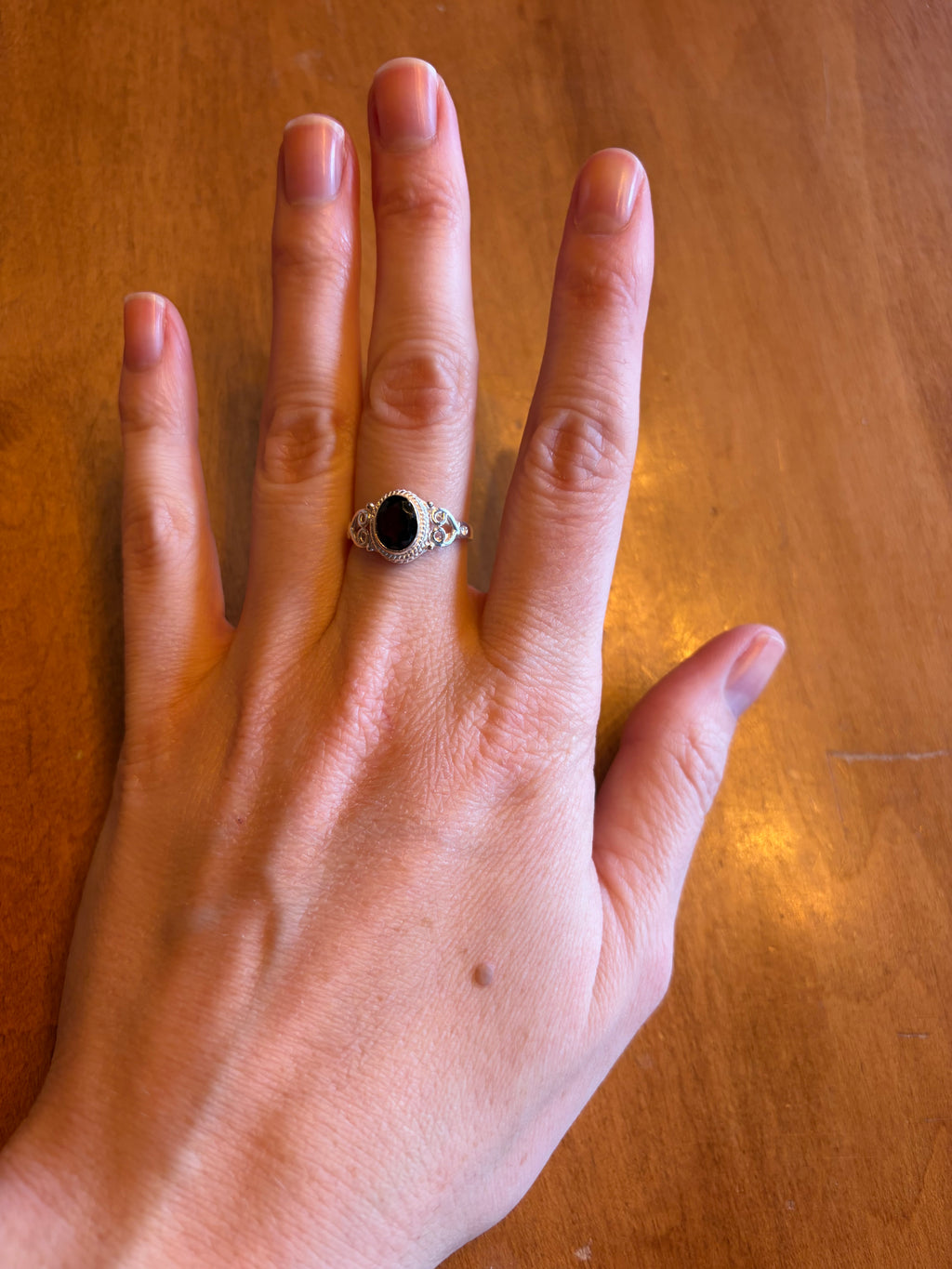 Bague en argent 925 avec grenat