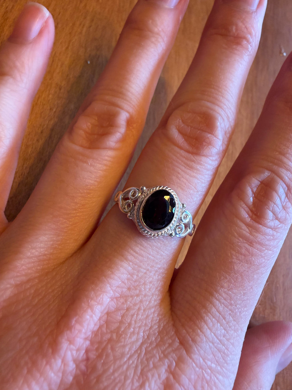 Bague en argent 925 avec grenat