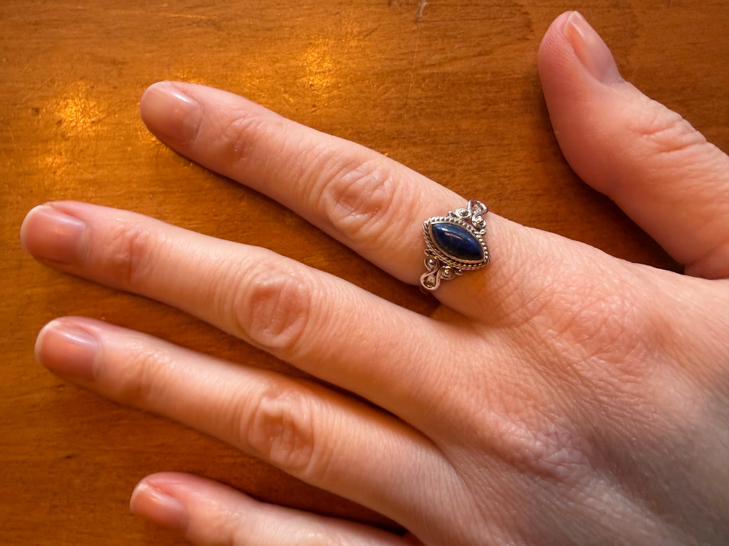 Bague en argent 925 avec lapis lazuli
