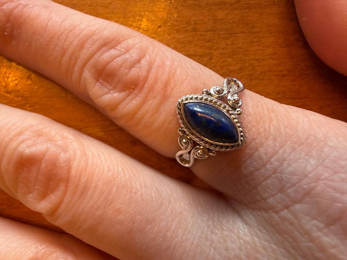 Bague en argent 925 avec lapis lazuli