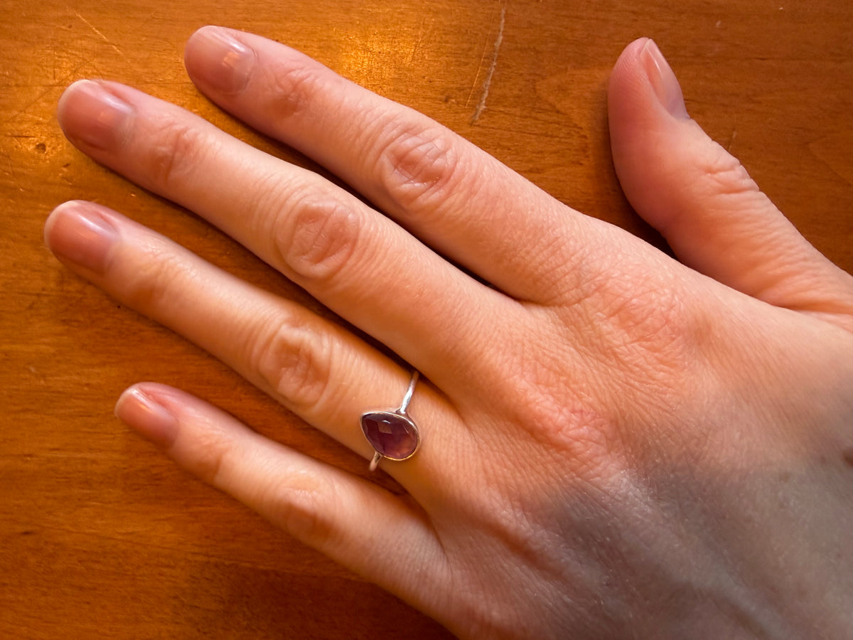 Bague en argent 925 avec améthyste