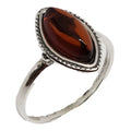 Bague en argent 925 avec ambre cerise