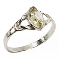 Bague en argent 925 avec ambre citrine