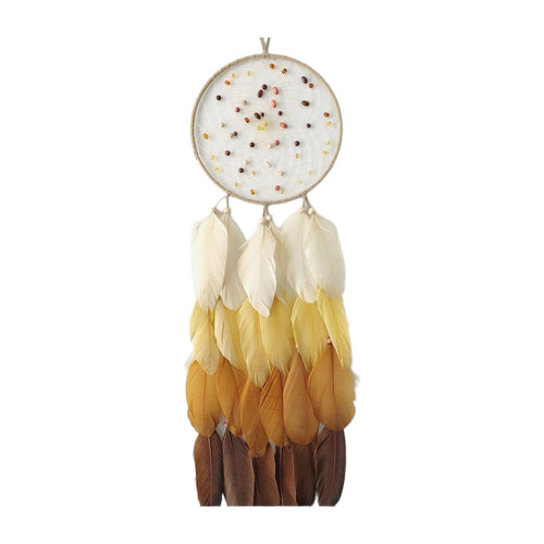 Attrape-rêves dégradé or et brun de 18 cm
