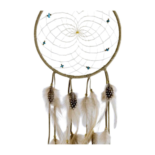 Attrape-rêves tan 15 cm avec pierres semi-précieuses