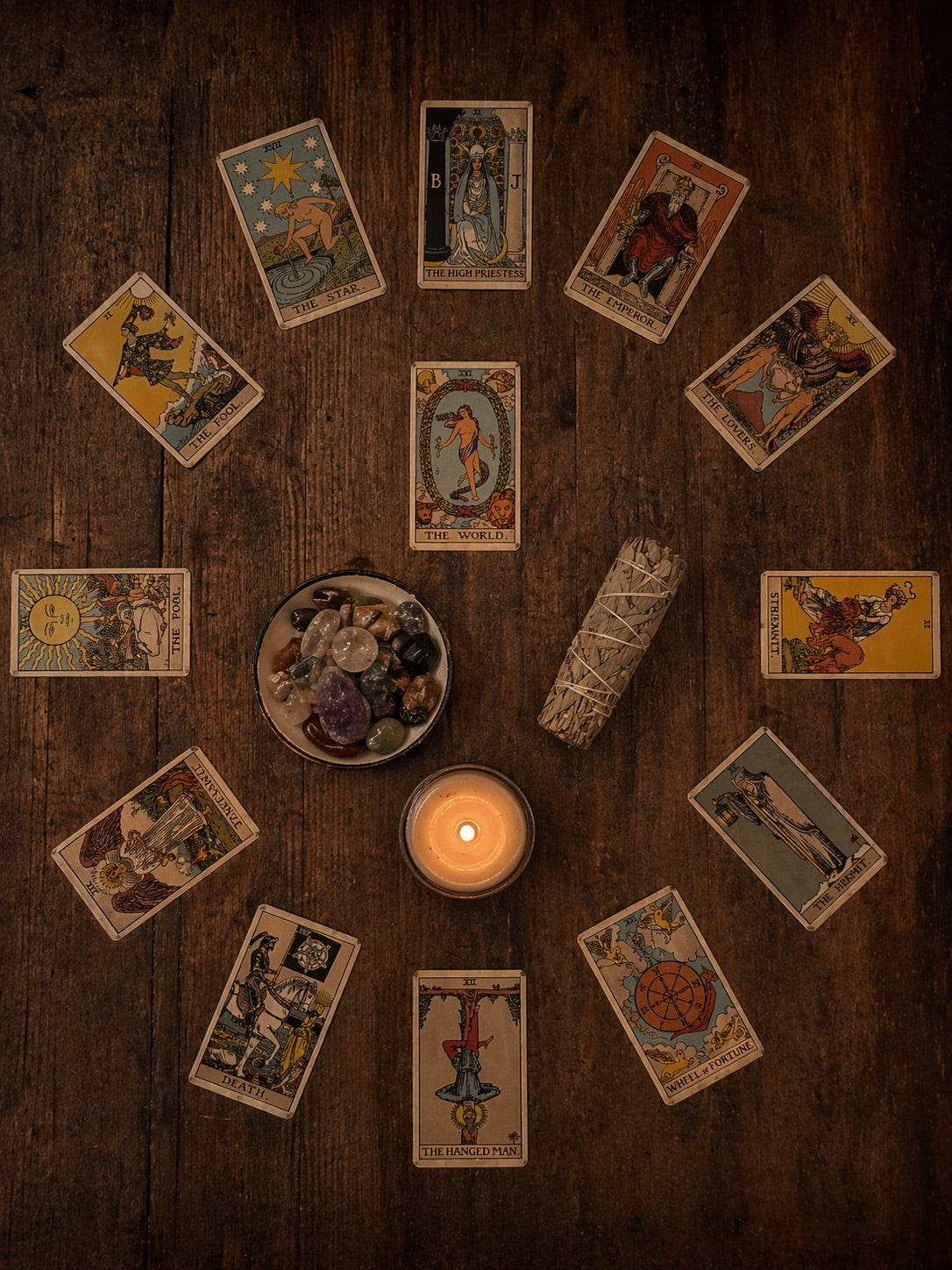 Lecture de tarot - Projection annuelle