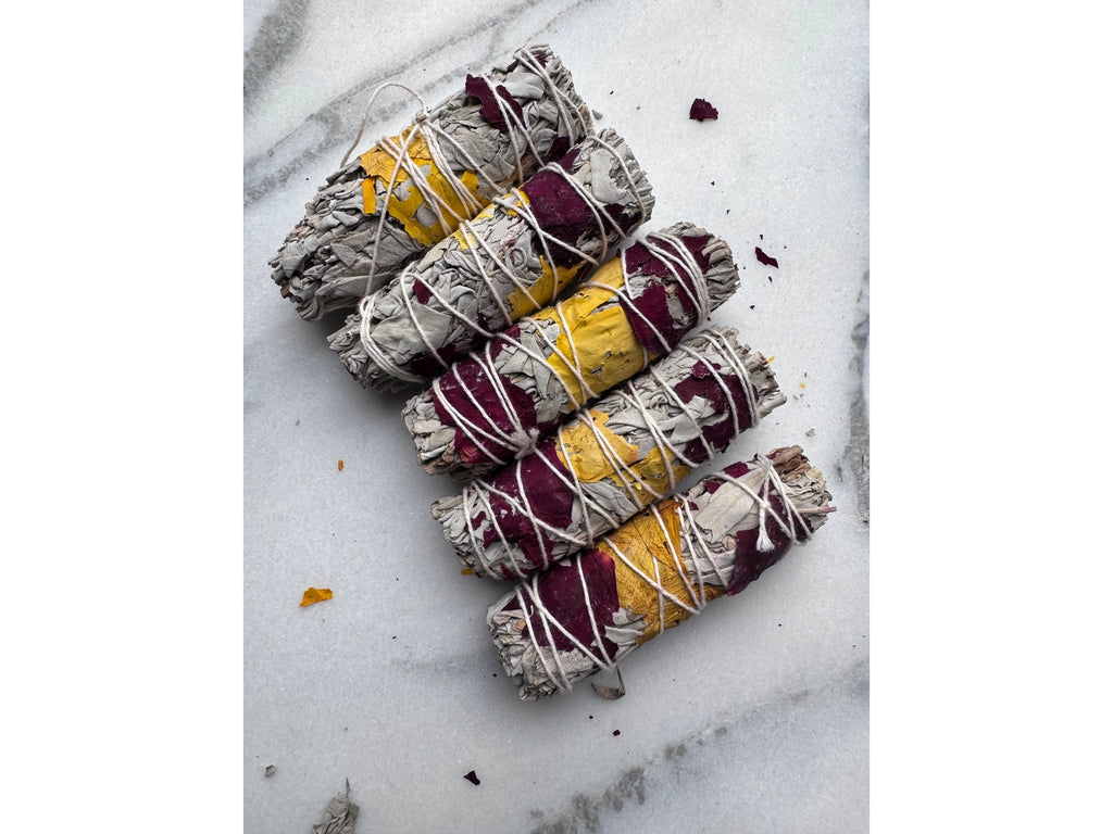 White Sage and Rose Petals
