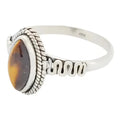 Bague en argent 925 avec oeil de tigre