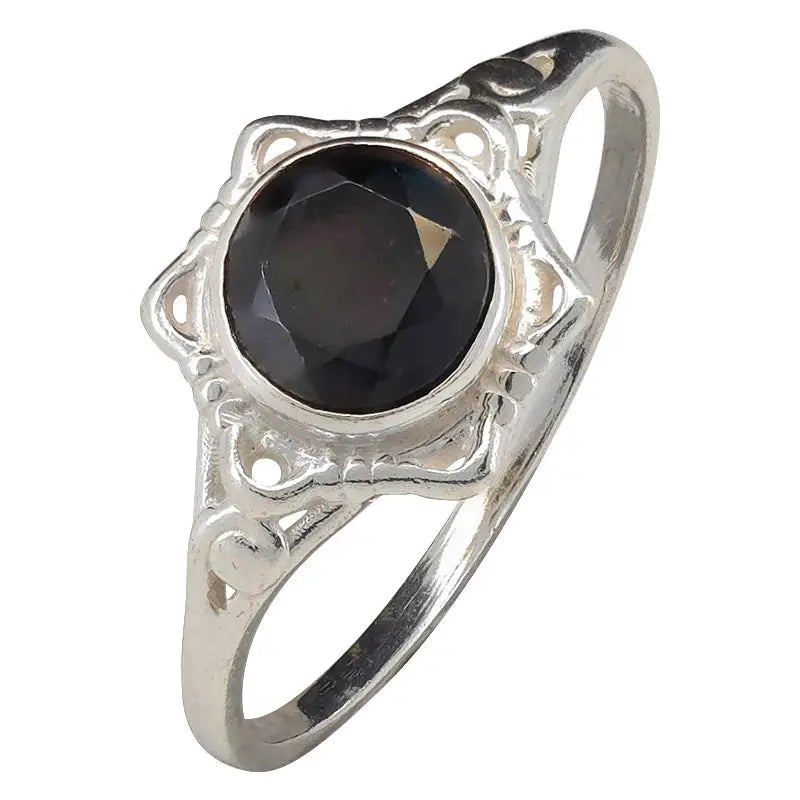 Bague en argent 925 avec onyx noir