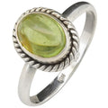 Bague en argent 925 avec péridot